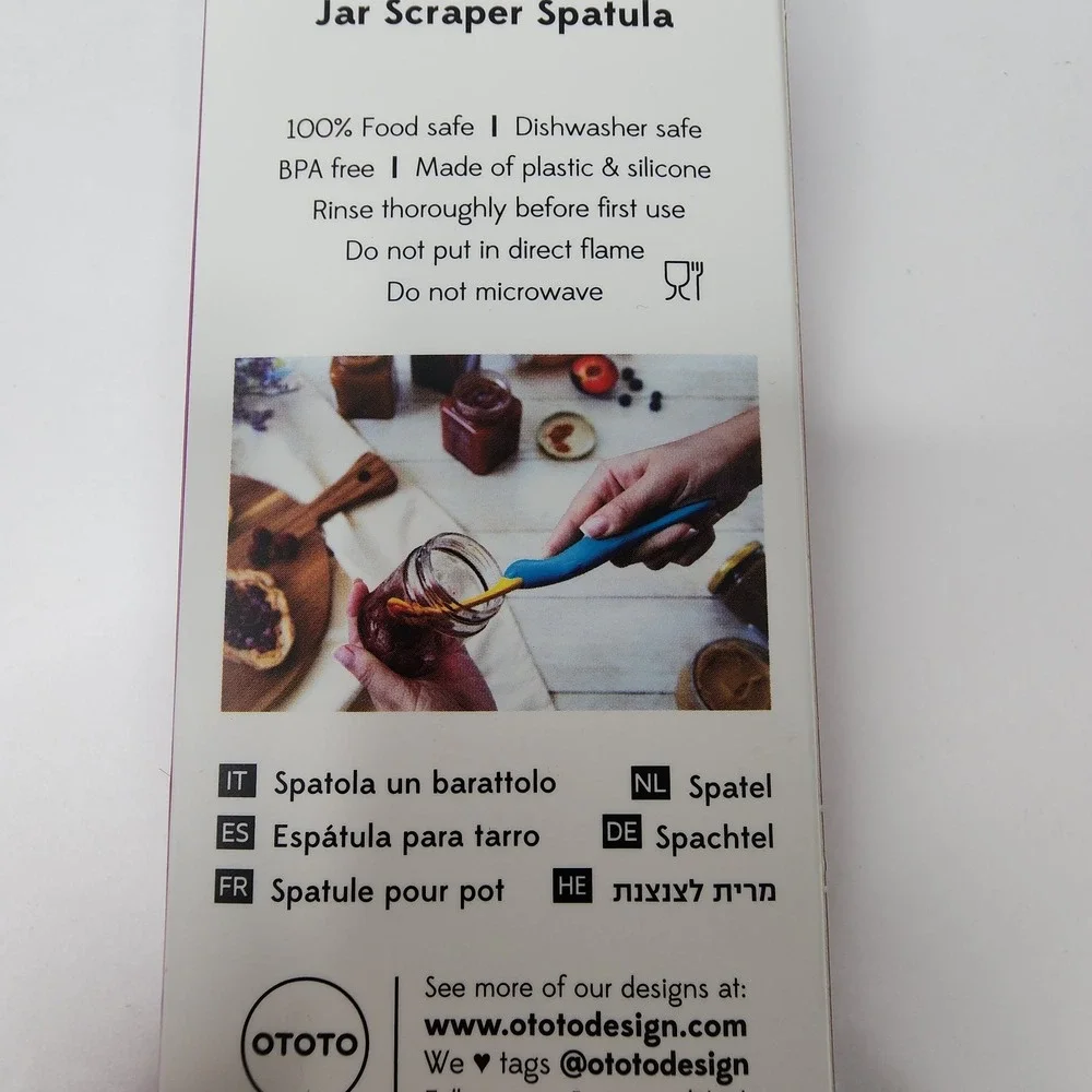 OTOTO Splatypus Jar Spatula for Scooping and Scraping - Splatypus, Blue